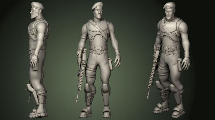 Military figurines (STKW_0605) 3D model for CNC machine