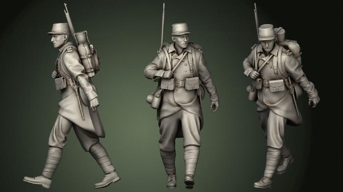 Military figurines (STKW_1000) 3D model for CNC machine
