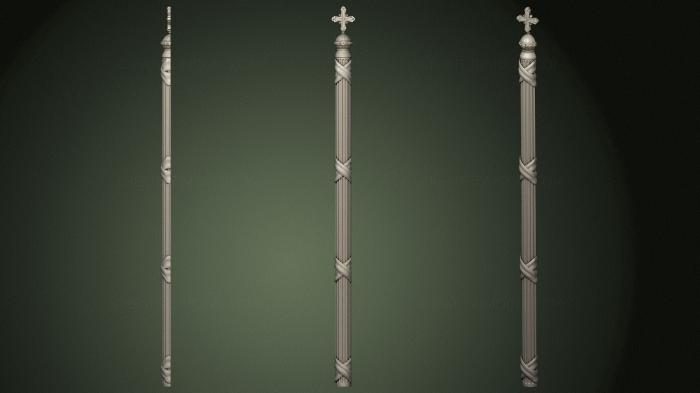 Church pillar (SC_0118) 3D model for CNC machine