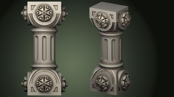 Church pillar (SC_0120) 3D model for CNC machine