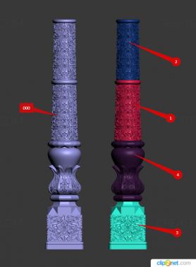 Pillar (ST_0401) 3D model for CNC machine