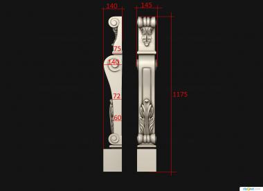 Pillar (ST_0405) 3D model for CNC machine