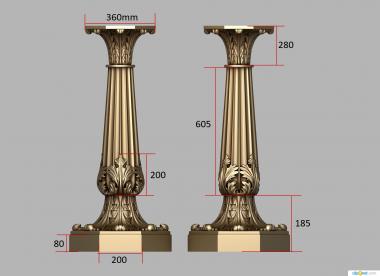 نموذج ثلاثي الأبعاد لآلة CNC الركائز 