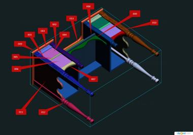 نموذج ثلاثي الأبعاد لآلة CNC الجداول مضمد