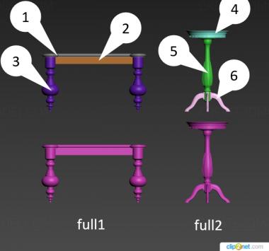 Tables (STL_0439) 3D model for CNC machine