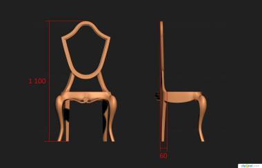 نموذج ثلاثي الأبعاد لآلة CNC كرسي كرسي منحوت