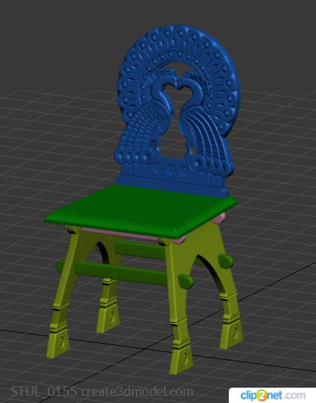 Chair (STUL_0155) 3D model for CNC machine