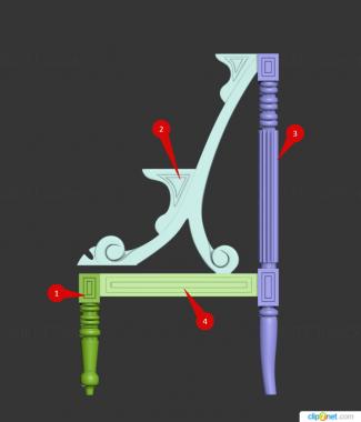 Chair (STUL_0162) 3D model for CNC machine