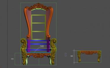 Chair (STUL_0163) 3D model for CNC machine