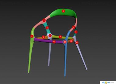 Chair (STUL_0167) 3D model for CNC machine