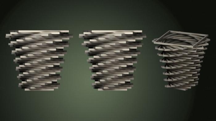 نموذج ثلاثي الأبعاد لآلة CNC المزهريات 